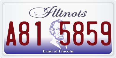 IL license plate A815859