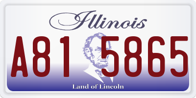 IL license plate A815865