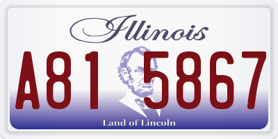 IL license plate A815867