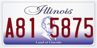 IL license plate A815875