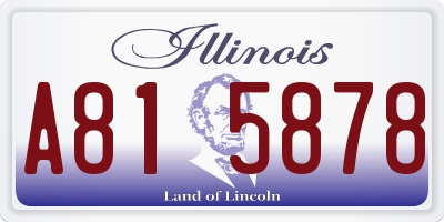 IL license plate A815878