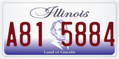IL license plate A815884