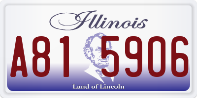 IL license plate A815906