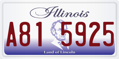 IL license plate A815925