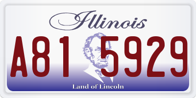 IL license plate A815929