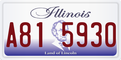 IL license plate A815930