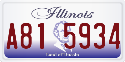 IL license plate A815934