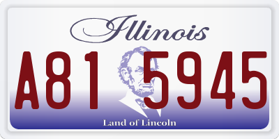 IL license plate A815945