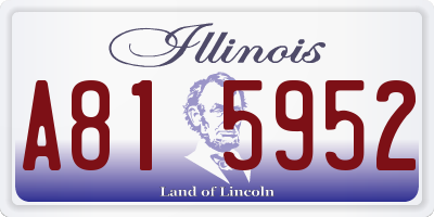 IL license plate A815952
