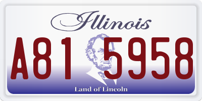 IL license plate A815958