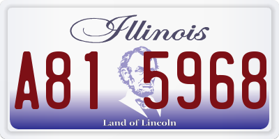 IL license plate A815968