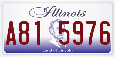 IL license plate A815976