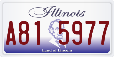 IL license plate A815977