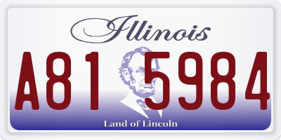 IL license plate A815984
