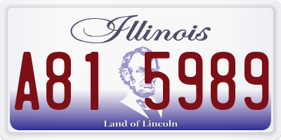 IL license plate A815989