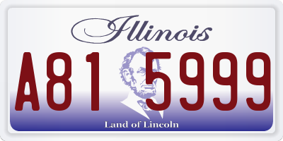 IL license plate A815999