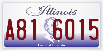 IL license plate A816015