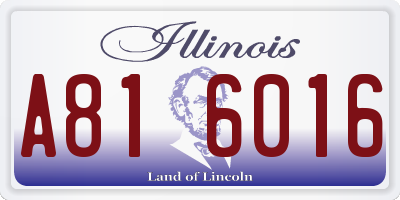 IL license plate A816016