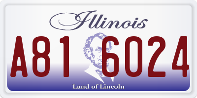 IL license plate A816024