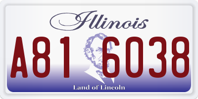 IL license plate A816038