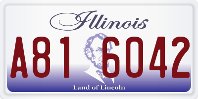 IL license plate A816042