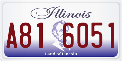 IL license plate A816051