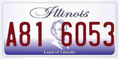 IL license plate A816053