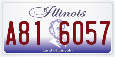 IL license plate A816057