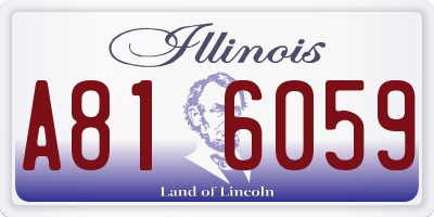IL license plate A816059