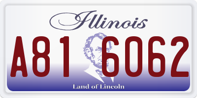 IL license plate A816062