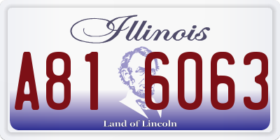 IL license plate A816063