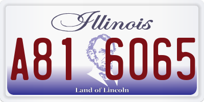 IL license plate A816065