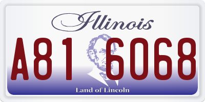 IL license plate A816068