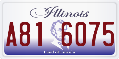 IL license plate A816075