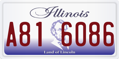 IL license plate A816086