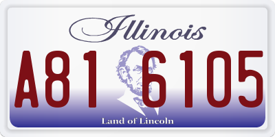 IL license plate A816105