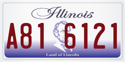 IL license plate A816121