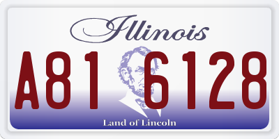 IL license plate A816128