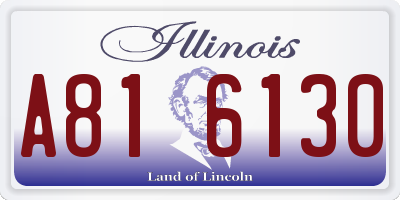 IL license plate A816130