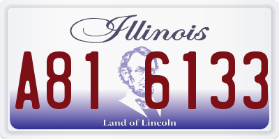 IL license plate A816133
