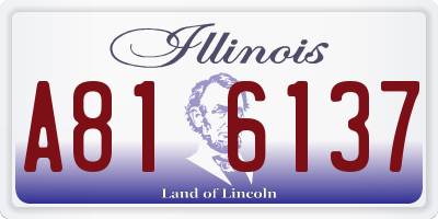 IL license plate A816137