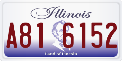 IL license plate A816152