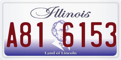 IL license plate A816153