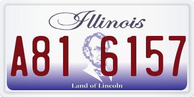 IL license plate A816157