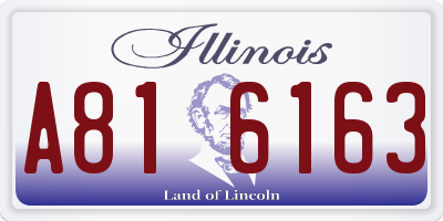 IL license plate A816163