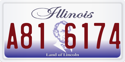 IL license plate A816174