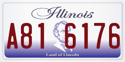 IL license plate A816176