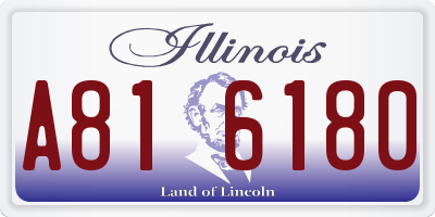 IL license plate A816180