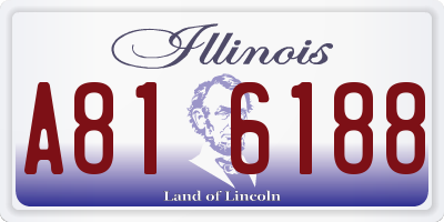 IL license plate A816188