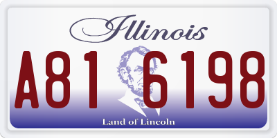 IL license plate A816198
